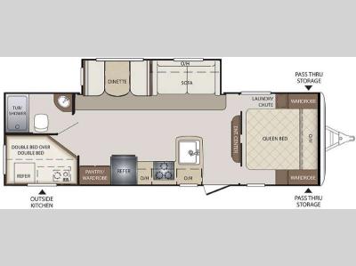 Floorplan - 2016 Keystone RV Bullet 274BHSWE