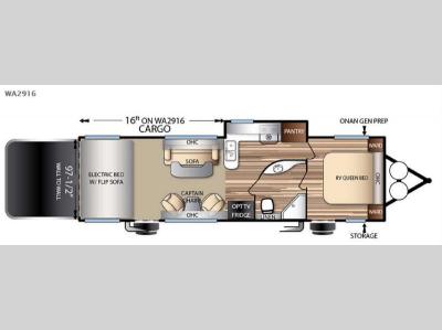 Floorplan - 2016 Forest River RV Stealth WA2916