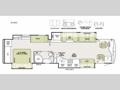 Floorplan - 2016 Tiffin Motorhomes Phaeton 40 QKH