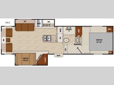 Floorplan - 2016 Coachmen RV Chaparral X-Lite 31RLS