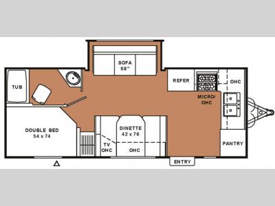 Floorplan - 2007 Coachmen RV Spirit of America 23 FKS