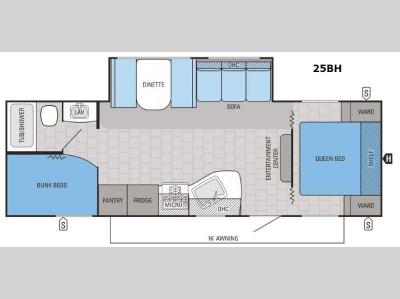 Floorplan - 2016 Jayco Jay Feather 25BH
