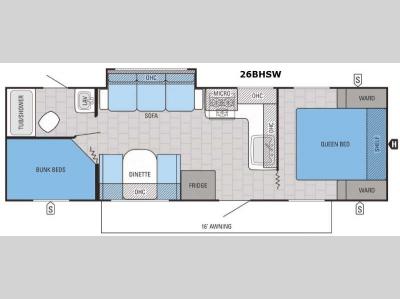 Floorplan - 2016 Jayco Jay Feather 26BHSW