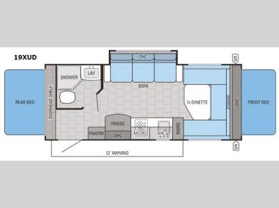 Floorplan - 2016 Jayco Jay Feather 7 19XUD