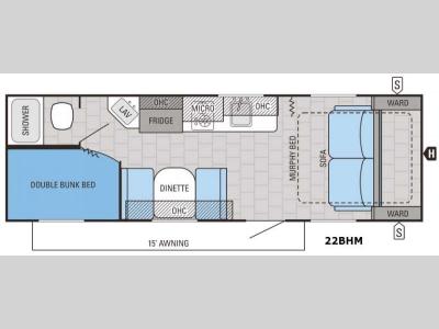 Floorplan - 2016 Jayco Jay Feather 7 22BHM
