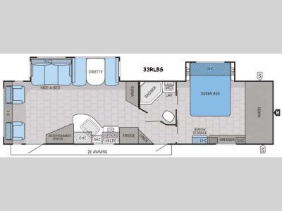 Floorplan - 2016 Jayco White Hawk 33RLBS