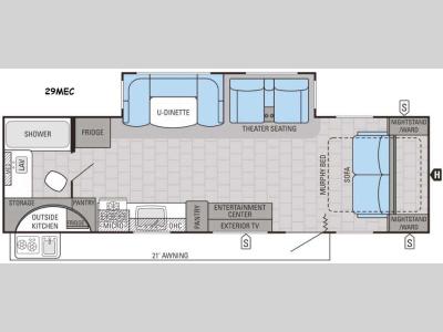 Floorplan - 2016 Jayco White Hawk 29MEC