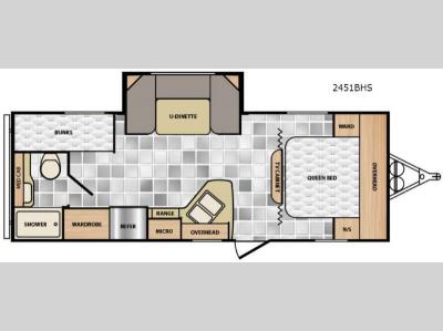 Floorplan - 2016 Winnebago Industries Towables Minnie 2451 BHS
