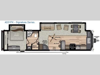Floorplan - 2016 Keystone RV Residence Signature Series 4031