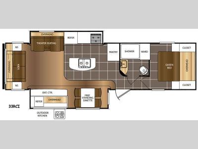 Floorplan - 2016 Prime Time RV Avenger 33RCI