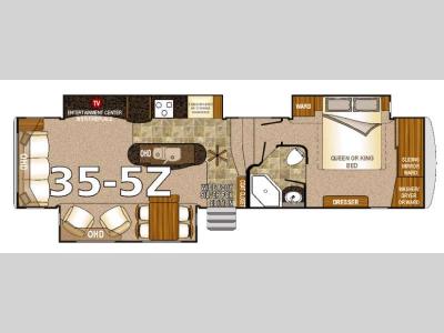 Floorplan - 2016 Northwood Arctic Fox 35-5Z