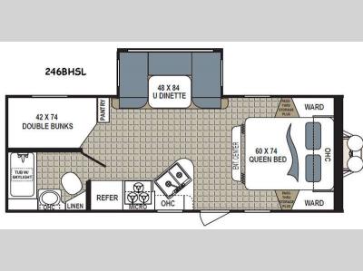 Floorplan - 2016 Dutchmen RV Kodiak Express 246BHSL