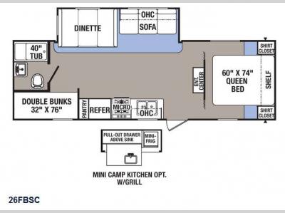Floorplan - 2016 Palomino Puma XLE 26FBSC