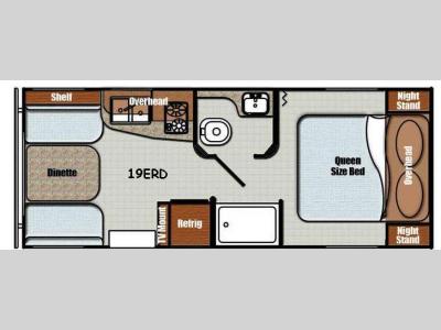 Floorplan - 2016 Gulf Stream RV Vintage Cruiser 19ERD