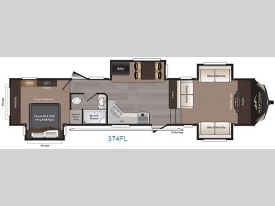 Floorplan - 2016 Keystone RV Montana High Country 374FL