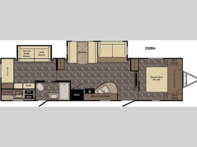Floorplan - 2016 CrossRoads RV Sunset Trail Super Lite ST330BH