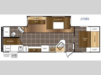Floorplan - 2016 Prime Time RV Avenger ATI 27DBS