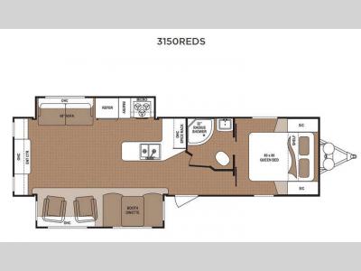 Floorplan - 2016 Dutchmen RV Aspen Trail 3150REDS