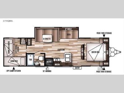 Floorplan - 2016 Forest River RV Wildwood X-Lite 273QBXL