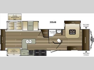 Floorplan - 2016 Keystone RV Cougar X-Lite 33SAB