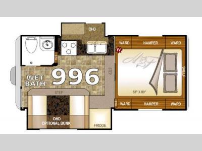 Floorplan - 2016 Northwood Arctic Fox Camper 996 Wet Bath