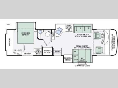 Floorplan - 2016 Thor Motor Coach Palazzo 33.4