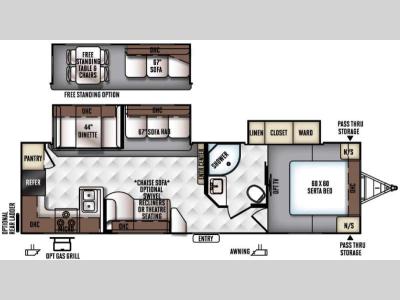 Floorplan - 2016 Forest River RV Rockwood Ultra Lite 2902WS