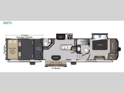 Floorplan - 2016 Keystone RV Raptor 398TS