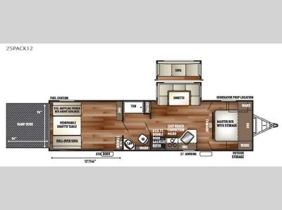 Floorplan - 2016 Forest River RV Cherokee Wolf Pack 25PACK12