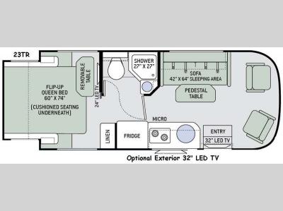 Floorplan - 2016 Thor Motor Coach Compass 23TR