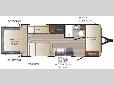 Floorplan - 2016 Keystone RV Outback Ultra Lite 210URS