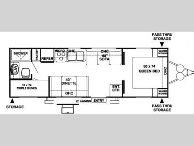 Floorplan - 2007 Forest River RV Wildwood LE 27RB