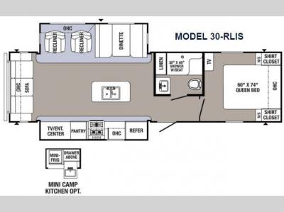 Floorplan - 2016 Palomino Puma 30-RLIS