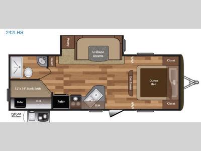 Floorplan - 2016 Keystone RV Hideout 242LHS
