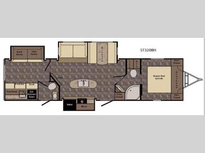 Floorplan - 2016 CrossRoads RV Sunset Trail Super Lite ST320BH