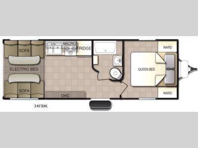 Floorplan - 2016 Pacific Coachworks Powerlite XL 24FBXL
