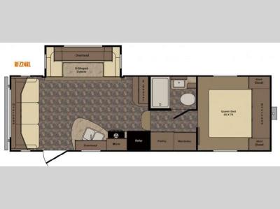 Floorplan - 2016 CrossRoads RV ReZerve RFZ24RL