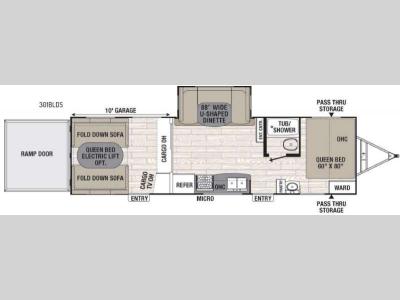 Floorplan - 2016 Coachmen RV Freedom Express Blast 301BLDS