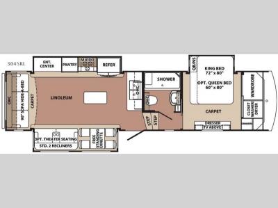 Floorplan - 2016 Forest River RV Blue Ridge 3045RL