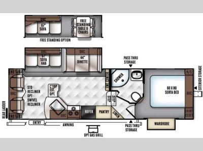 Floorplan - 2016 Forest River RV Rockwood Ultra Lite 2720WS