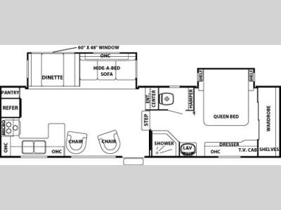 Floorplan - 2007 Forest River RV Cedar Creek Silverback 29 LRGBS