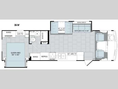Floorplan - 2016 Holiday Rambler Admiral XE 31W