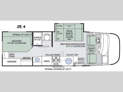 Floorplan - 2016 Thor Motor Coach Vegas 25.4