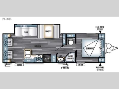Floorplan - 2016 Forest River RV Salem Cruise Lite 254RLXL