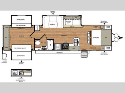 Floorplan - 2016 Forest River RV Salem Hemisphere Lite 311QB
