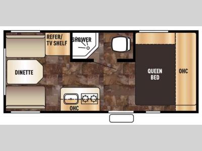 Floorplan - 2016 Forest River RV Cherokee Wolf Pup 17CJ