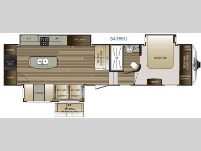 Floorplan - 2016 Keystone RV Cougar 341RKI