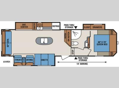 Floorplan - 2016 KZ Sportsmen S335IK