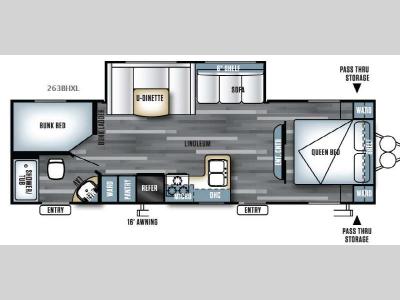 Floorplan - 2016 Forest River RV Salem Cruise Lite 263BHXL