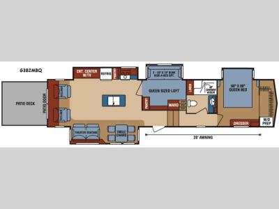 Floorplan - 2016 KZ Durango Gold G382MBQ